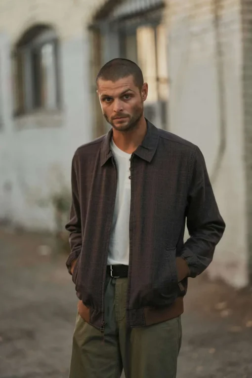Dillinger Houndstooth Bomber Jacket