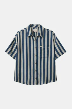 Mykonos Stripe Boyfriend S/S Woven Shirt