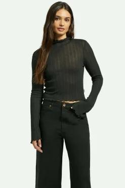 Novelty Ribbed Turtleneck L/S