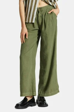 Vintage Linen Blend Wide Leg Pant