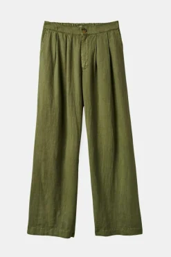 Vintage Linen Blend Wide Leg Pant